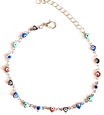 Faruodis bracelet de cheville œil cœur
