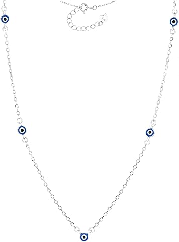 MYSTIC JEWELS collier 5 yeux émaillés